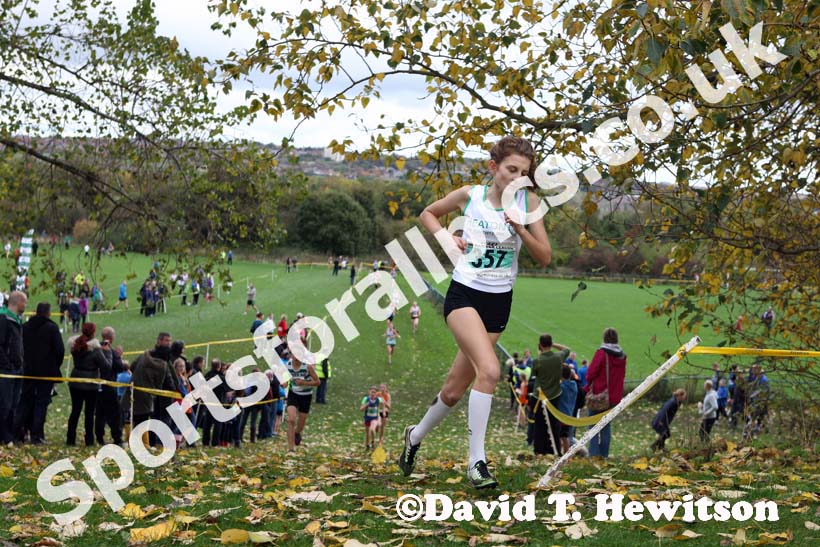 Under-15 girls Green 357 North East Harrier League, Blaydon. Photo: David T. Hewitson/Sports for All Pics